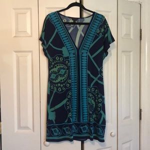 Banana Republic Navy/Green/Teal Dress